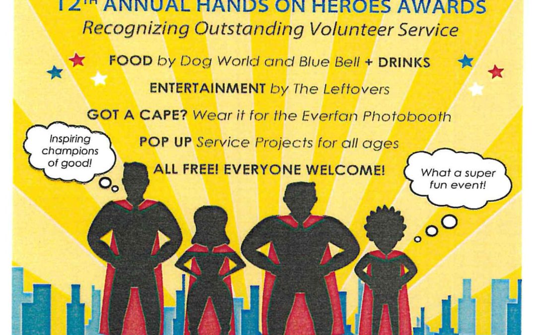 Cheers for Volunteers April 22nd